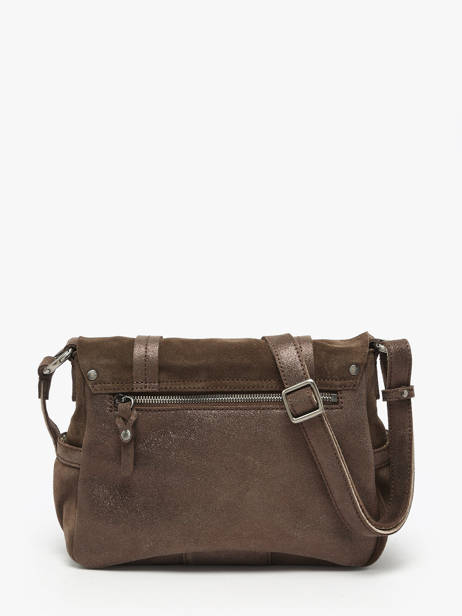 Cross Body Tas Vintage Leder Mila louise Bruin vintage 3677XV ander zicht 3